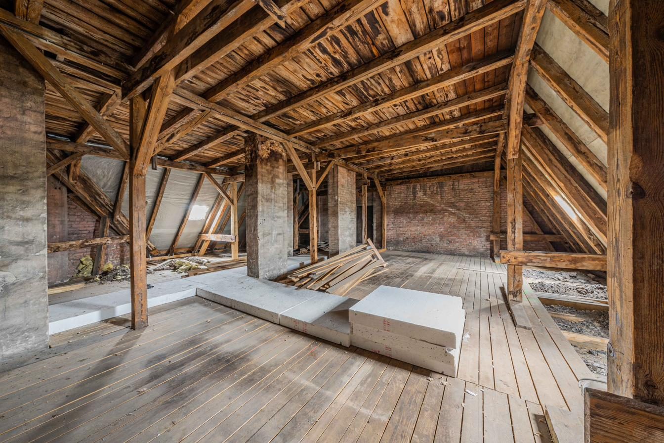 Dachgeschoss vor dem Ausbau
