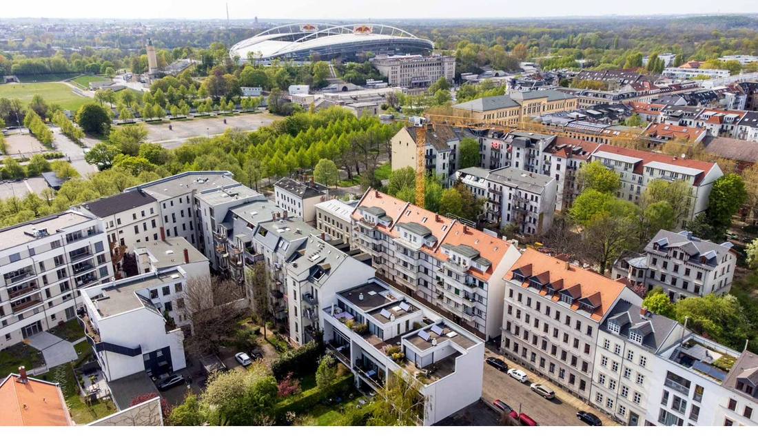 Altbauviertel aus der Vogelperspektive
